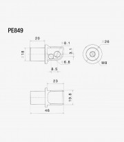 Kit Montaje Estriberas Pasajero Rizoma KTM 1290/1390 Super Duke R/EVO, 990 Duke (22-25) PE849B