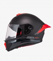 Casco Integral NZI Wake Stream Booster Negro y Rojo mate