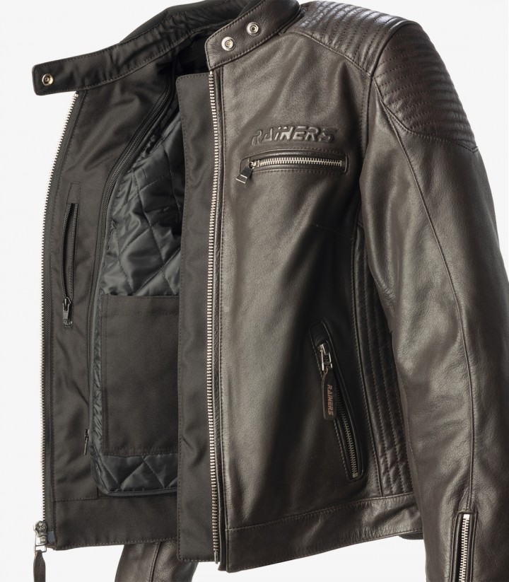 Chaqueta de Piel para mujer Nicol color marrón de Rainers