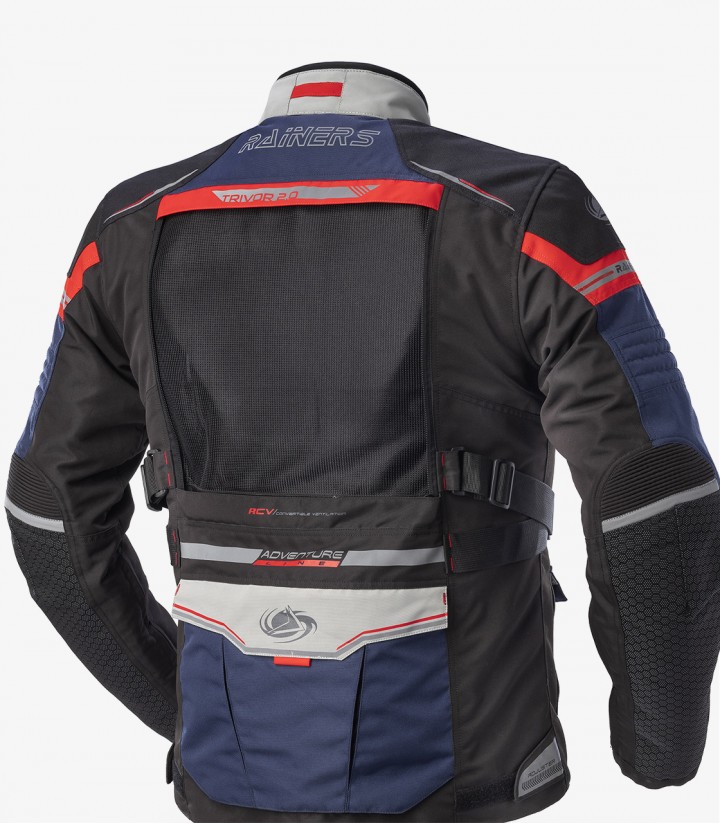 Chaqueta de Invierno unisex Trivor color azul. gris y rojo de Rainers