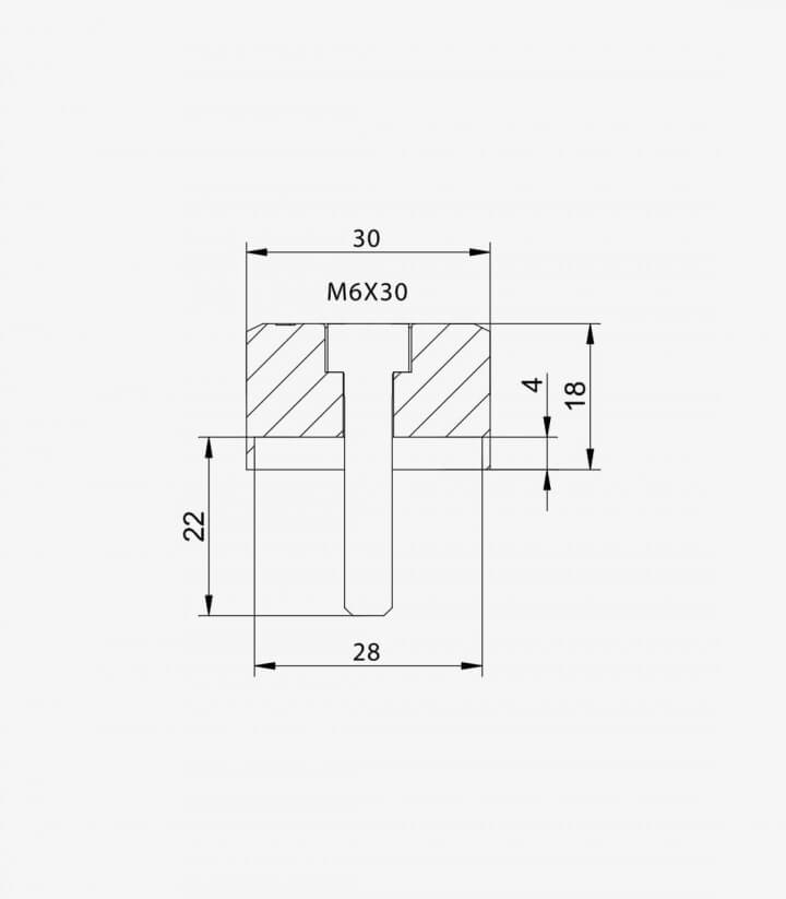 Adaptador retrovisor Puig 9871N lado derecho e izquierdo