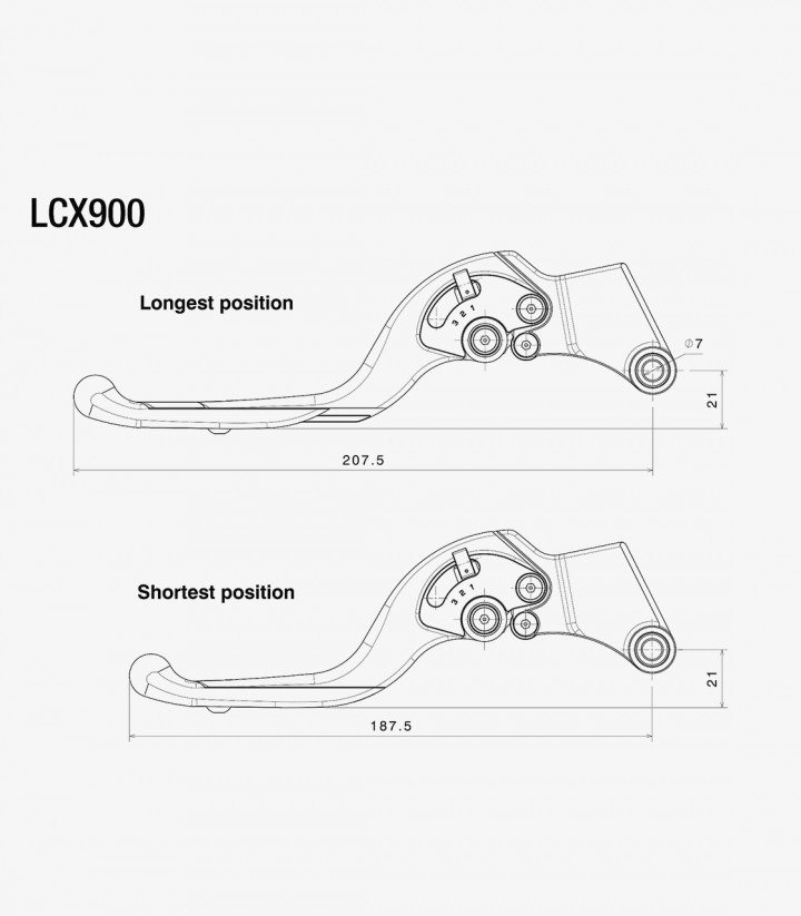 Kupplungshebel Adjustable Plus Rizoma Harley-Davidson Pan America (20-25) Schwarz LCX900B