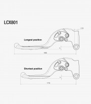 Rizoma Adjustable Plus Clutch Lever Triumph Bonneville T100, Daytona 675, Speed Triple 1050, Street Triple, Thruxton 900, Tiger 