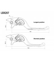 Rizoma Adjustable Plus Brake Lever Yamaha MT-07/09/10, Tracer 7/700/900, Ténéré 700, XSR 700/900 (14–25) Silver LBX207A