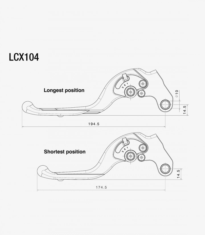 Kupplungshebel Adjustable Plus Rizoma Honda Africa Twin CRF 1000L (16-20) Silber LCX104A