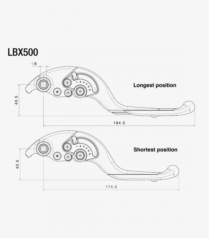 Bremshebel Adjustable Plus Rizoma Aprilia RSV4 / Tuono 660/V4, Indian FTR 1200, Kawasaki ZX-10R/RR, Triumph Daytona 675R, Speed 