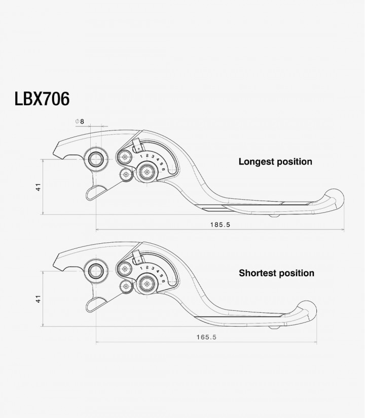 Maneta de Freno Adjustable Plus Rizoma BMW F 900 R, S 1000 XR (15-25) Negro LBX706B