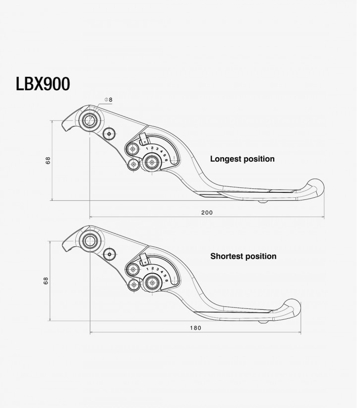 Bremshebel Adjustable Plus Rizoma Harley-Davidson Pan America (20-25) Schwarz LBX900B