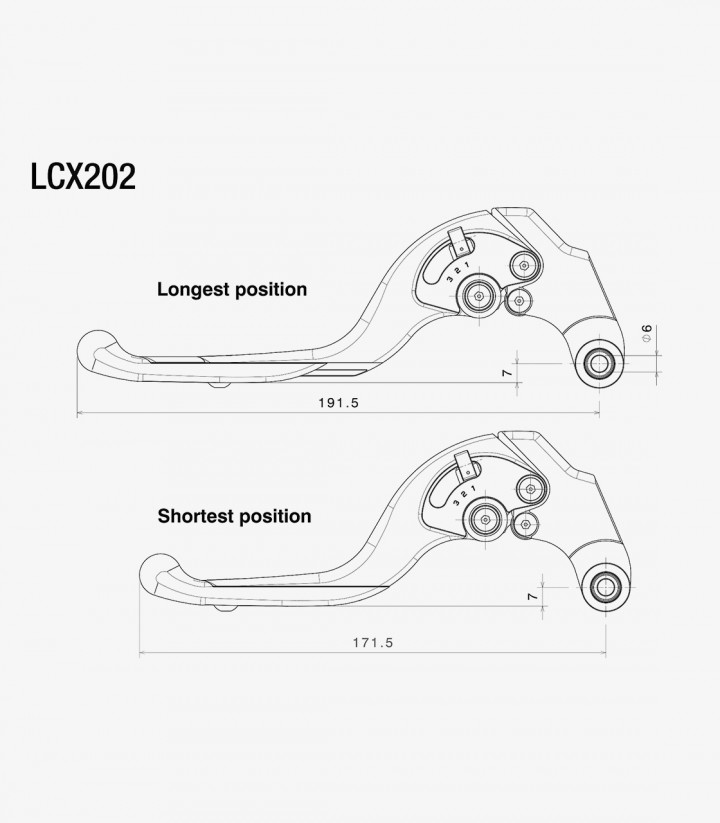 Kupplungshebel Adjustable Plus Rizoma Various models of Aprilia, Honda, Suzuki y Yamaha Schwarz LCX202B