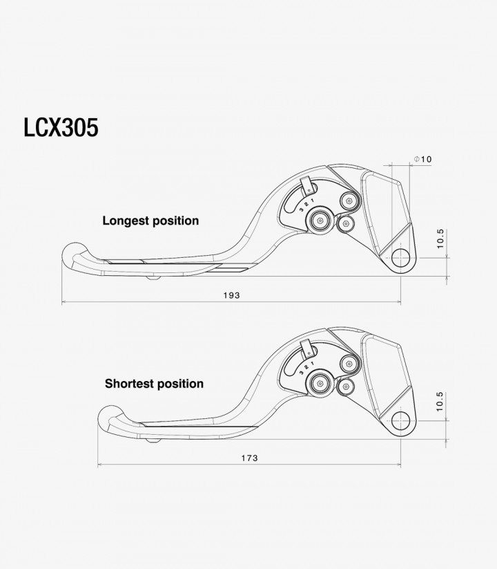 Rizoma Adjustable Plus Clutch Lever Kawasaki Ninja 636 ZX-6R / 650 / ZX-4R / ZX-4RR, Versys 1000, Z 650 / 900 / 900 RS (17-26) S