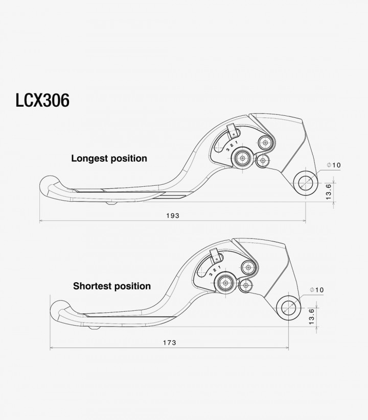 Maneta de Embrague Adjustable Plus Rizoma Kawasaki Ninja ZX-10R / ZX-10RR (17-25) Negro LCX306B