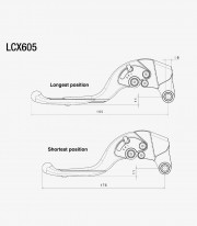 Rizoma Adjustable Plus Clutch Lever KTM 790 Duke / 790 Duke L, 890 Duke / GP / R (18-25) Silver LCX605A