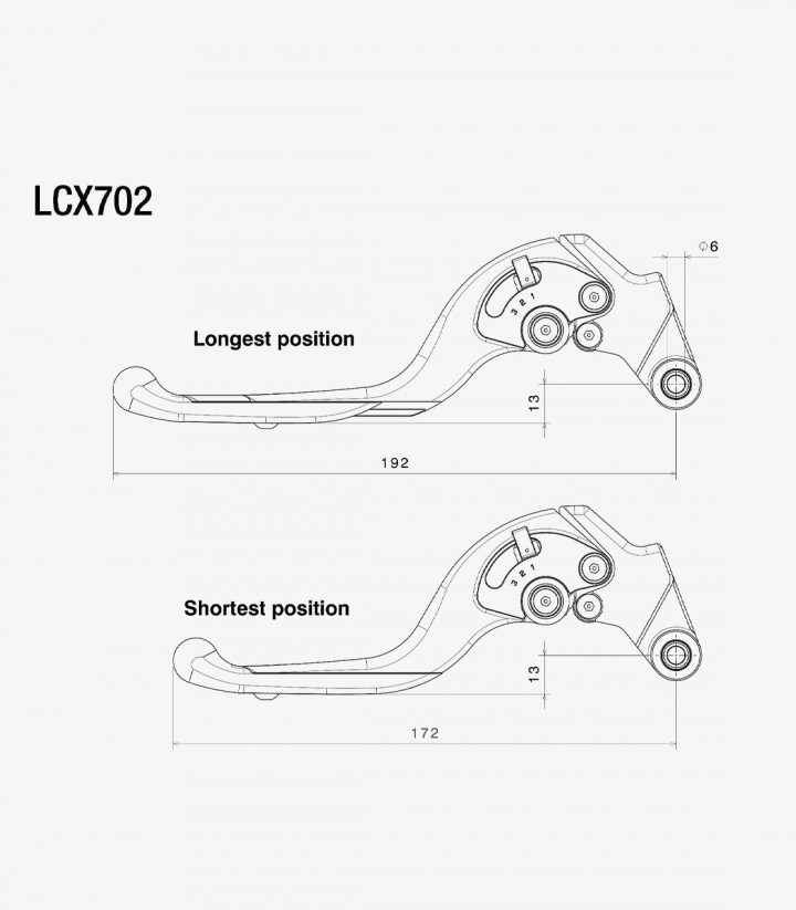 Rizoma Adjustable Plus Clutch Lever BMW S 1000 R / RR (09-20) Black LCX702B