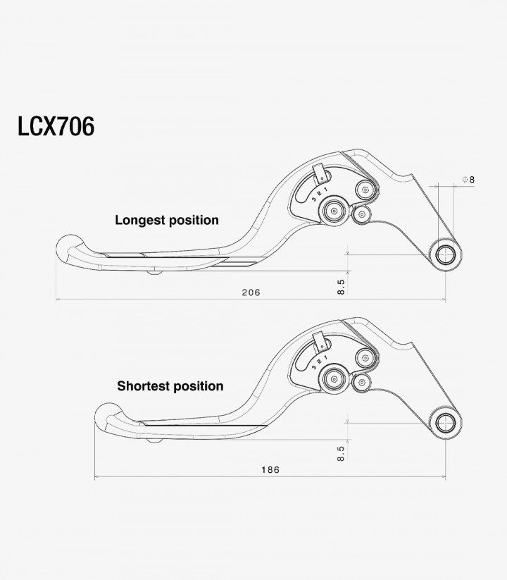 Maneta de Embrague Adjustable Plus Rizoma BMW S 1000 XR (15-19) Negro LCX706B