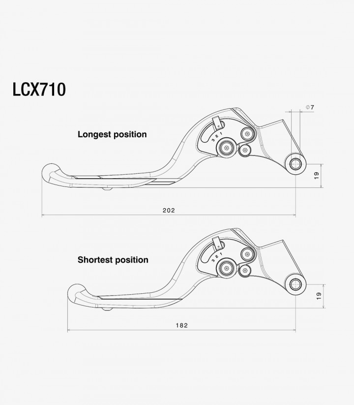 Maneta de Embrague Adjustable Plus Rizoma BMW F 900 R, M 1000 R/RR/XR, S 1000 RR/XR (19-25) Negro LCX710B