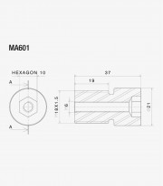 Mounting Kit for OEM Handlebar Bar Ends Yamaha T-Max 560 / Tech Max (22–25) MA601B