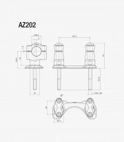 Rizoma Black Risers Ducati Monster 1200 / S (14-16), Ducati Monster 821 ABS (14-17) AZ202B