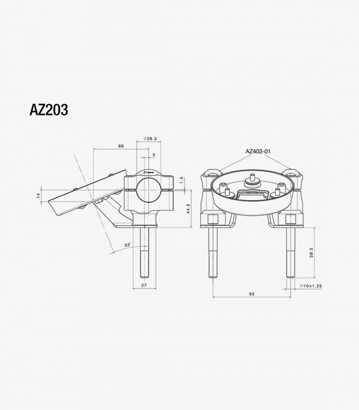 Rizoma Lenkererhöhungen in Schwarz Ducati Scrambler 400 (16-21), 800 (15-22) AZ203B