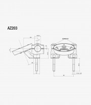 Rizoma Black Risers Ducati Scrambler 400 / 800 (15-22) AZ203B