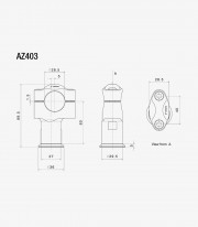 Rizoma Black Risers Varios modelos de BMW, Ducati, Honda, Husqvarna, KTM, Kawasaki, MV Agusta, Moto Guzzi, Triumph y Yamaha AZ40