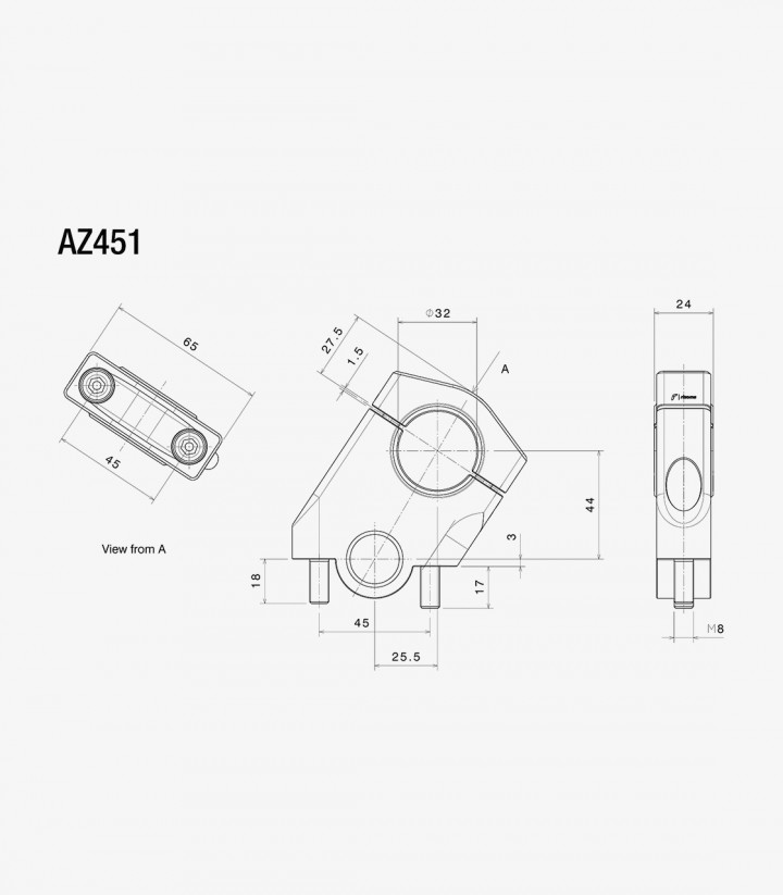 Torretas Rizoma en Gris BMW R 1200/1250 GS, GS Adventure (13-24) AZ451D