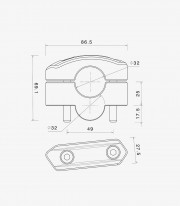 Rizoma Silver Risers BMW R 1300 GS / GS Adventure (23-25) ZBW111A