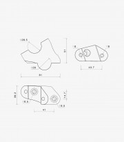 Rizoma Silver Risers Ducati Multistrada V4 / V4 S / Rally / Pikes Peak / RS (21-26) ZDM167A
