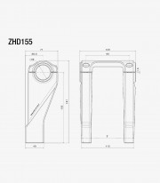 Torretas Rizoma en Negro Harley-Davidson Pan America 1250 / Special / ST / CVO (21-25) ZHD155B