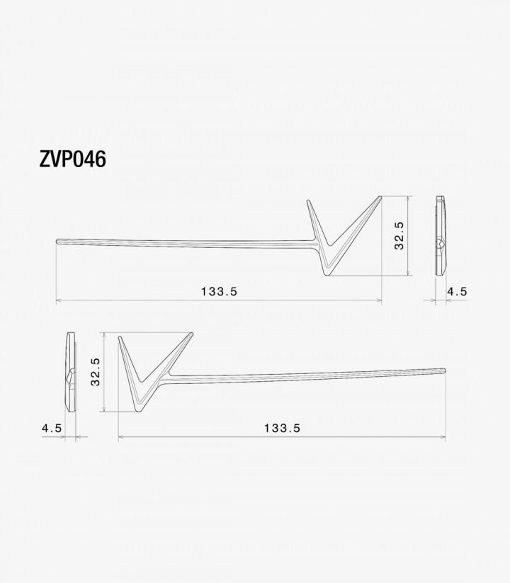 Iconos Laterales Rizoma en Negro ZVP046B Vespa Elettrica, Primavera, Sprint (18-25)