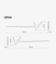 Iconos Laterales Rizoma en Plateado ZVP046A Vespa Elettrica, Primavera, Sprint (18-25)