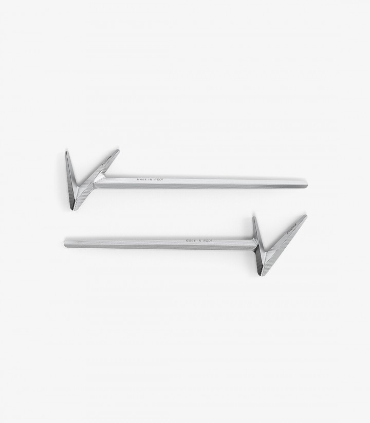Seitenembleme Rizoma in Silber ZVP043A Vespa GTS, GTV, Sei Giorni (18-25)