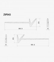 Rizoma Silver Side Icons ZVP043A for Vespa GTS, GTV, Sei Giorni (18-25)