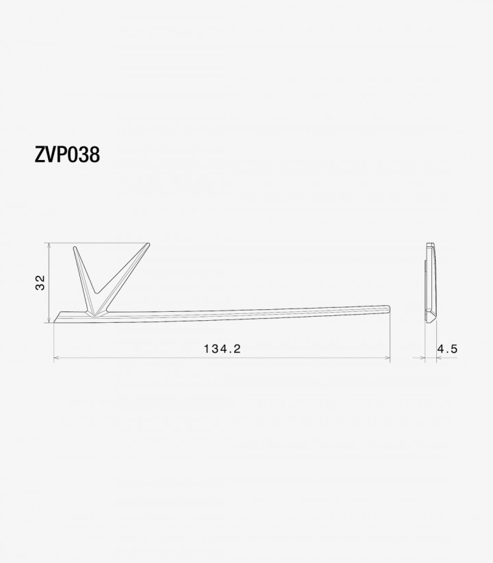 Icono Delantero Rizoma en Negro ZVP038B Vespa Elettrica, GTS, GTV, Primavera, Sprint y Sei Giorni (18-25)