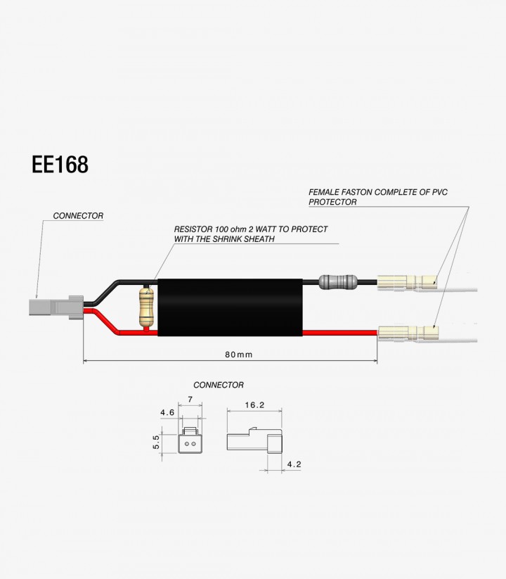 Cable Adaptador con Resistencia Rizoma Suzuki GSX-R1000, GSX-S1000, Katana 1000 (19–25) EE168H