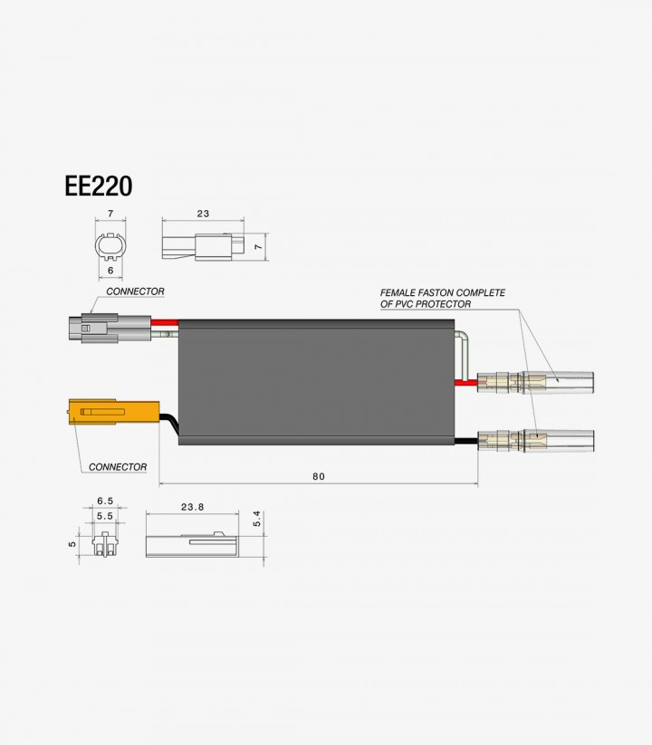 Cable Adaptador Delantero con Resistencia Rizoma Honda CBR 600 RR (24-25) EE220H