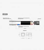 Cable Adaptador con Resistencia Rizoma Kawasaki Z 900 / A2 / SE (25-26) EE229H