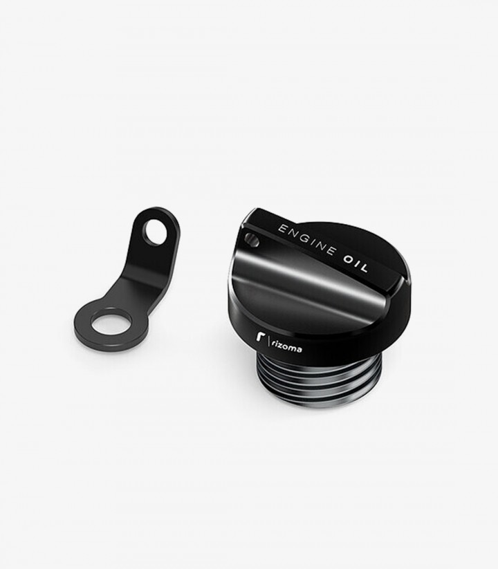 Tapón Llenado Aceite Rizoma Negro M20x2,5 para varios modelos de Ducati, Honda, Kawasaki y Yamaha TP123B