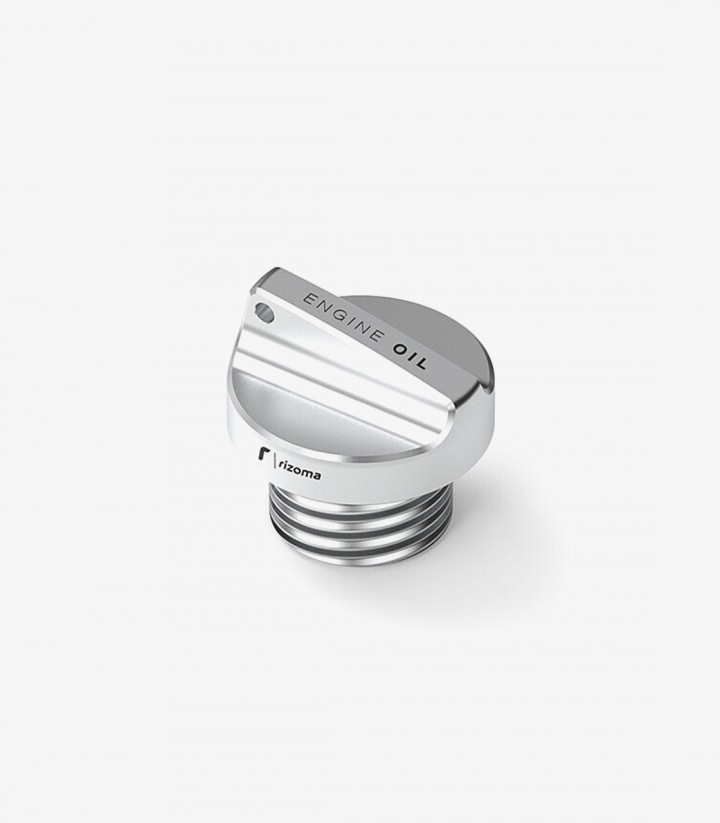 Öleinfülldeckel Rizoma Silber M20x2,5 für verschiedene Modelle von Ducati, Honda, Kawasaki und Yamaha TP123A