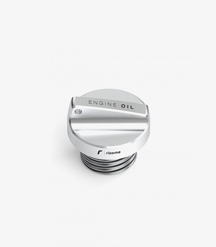 Öleinfülldeckel Rizoma Silber M20x2,5 für verschiedene Modelle von Ducati, Honda, Kawasaki und Yamaha TP123A