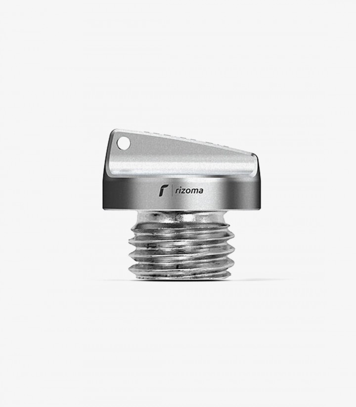 Tapón Llenado Aceite Rizoma Plateado M20x2,5 para varios modelos de Ducati, Honda, Kawasaki y Yamaha TP123A
