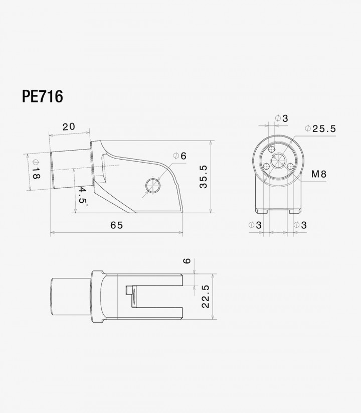 Kit Montaje Estriberas Piloto / Pasaejro Rizoma varios modelos de Ducati PE716B