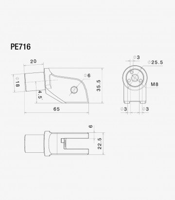 Kit Montaje Estriberas Piloto / Pasaejro Rizoma varios modelos de Ducati PE716B