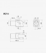 Kit Montaje Estriberas Pasajero Rizoma Ducati Hypermotard 698 (24–25), Monster 796 (10–14), Scrambler 800/1100 (15–25) PE711B