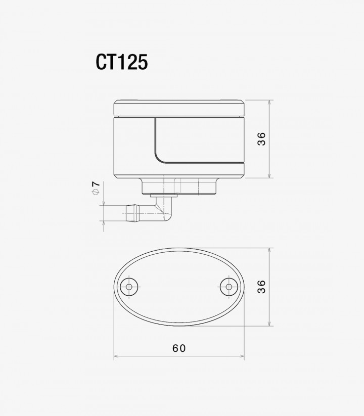 Flüssigkeitsbehälter Kupplung Rizoma Next Schwarz CT125B