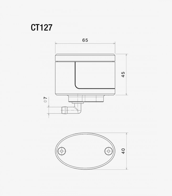 Flüssigkeitsbehälter Vorderradbremse Rizoma Next Schwarz CT127B