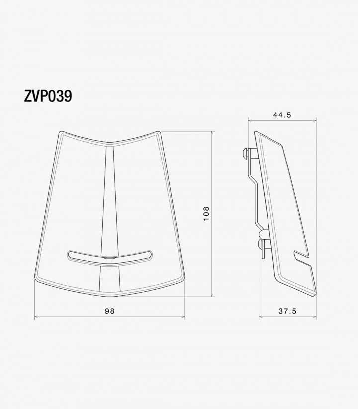 Cubierta de Claxon Rizoma en Negro Vespa Primavera / Sprint / Elettrica (18-23) ZVP039B