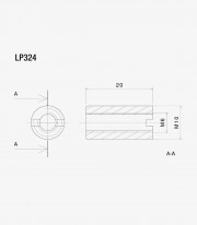 Adaptador Espejos End Mount y PROGUARD Rizoma BMW F 900 R / XR, M 1000 R / XR, R 1200 GS, S 1000 R / XR (13-25) LP324B