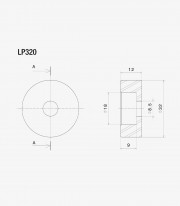 Rizoma End-Mount Mirror & PROGUARD Adapter BMW CE 04, K 1300, R 1200, S / M 1000 RR (06-25) LP320B