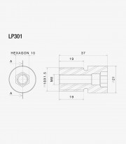 Adaptador Espejos End Mount y PROGUARD Rizoma Yamaha T-Max 560 / Tech Max (22-25) LP301B