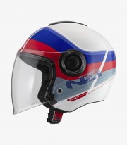Casco Jet NZI Civic Blanco, Azul y Rojo